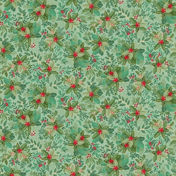 Good Tidings Holly Mid Green