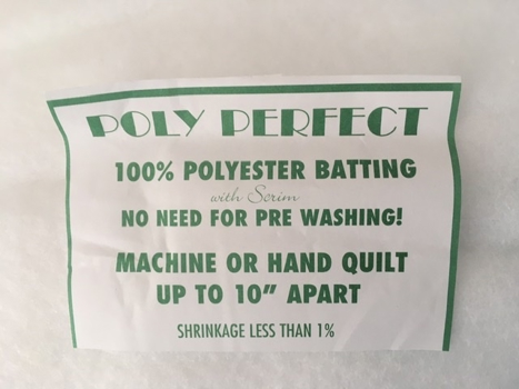Poly Perfect wadding 60"